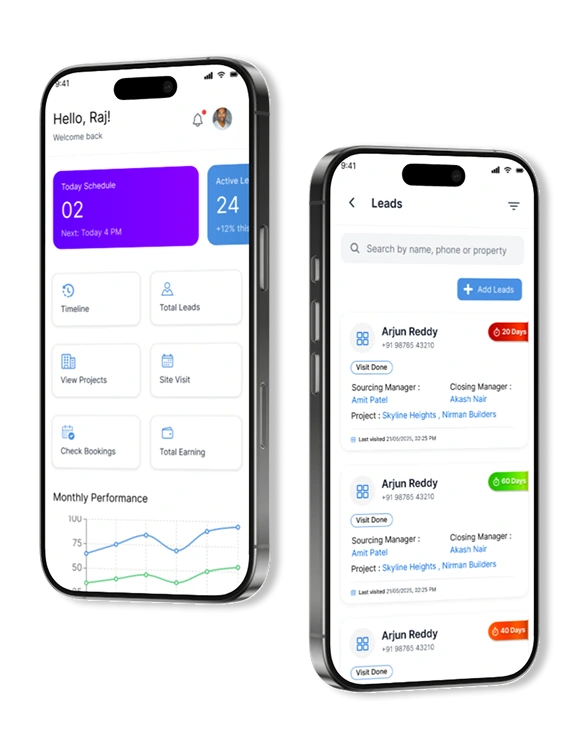 Buildesk real estate ERP dashboard for Dubai developers