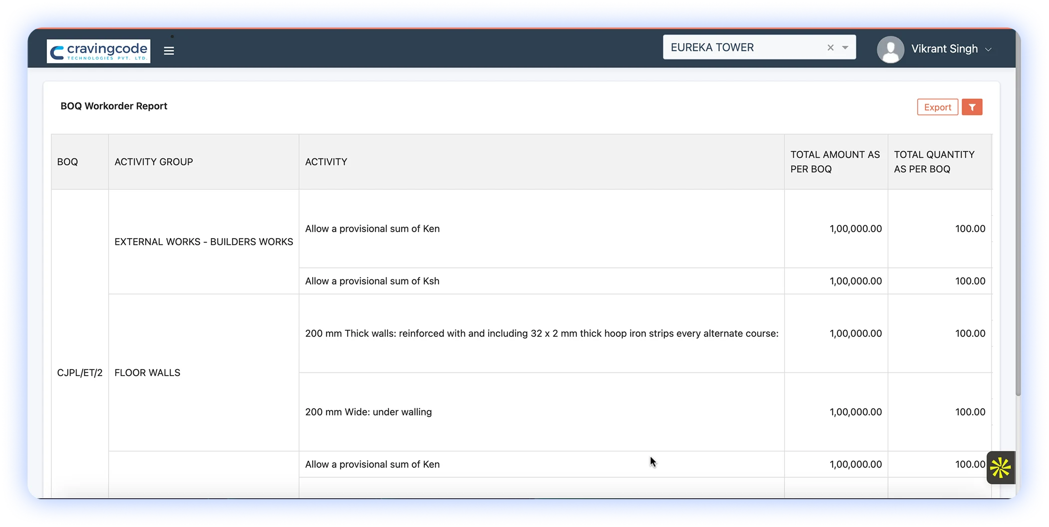BOQ Upload & Work Orders