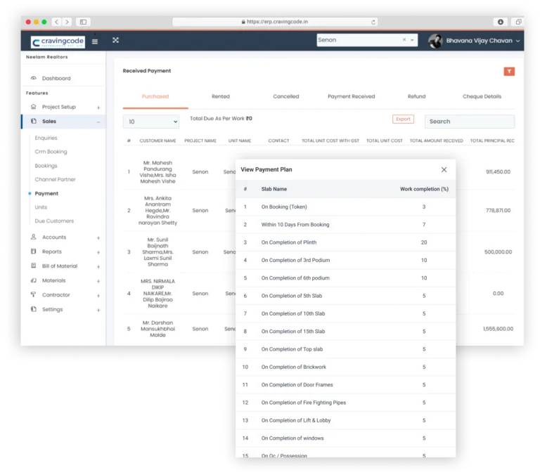 Payment Schedule Creation